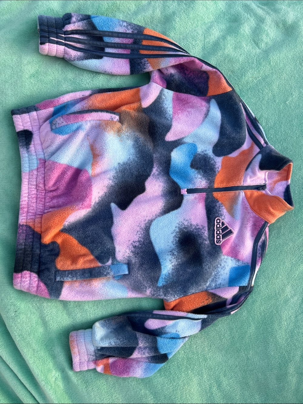 adidas Kids Swim Rashguard - Pink, Blue, Orange & Black